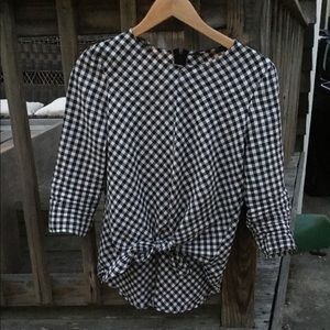 Zara tie front blouse